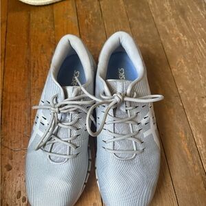 Asics Light Gray Running Shoes